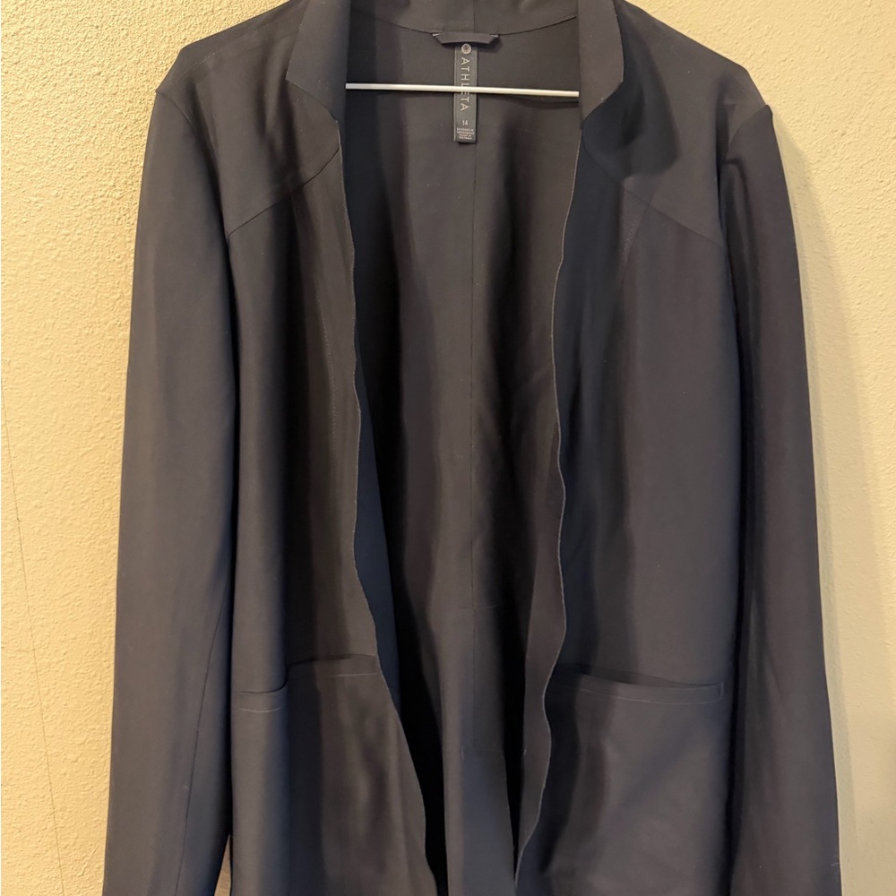 Athleta Black Open-Front Blazer Jacket
